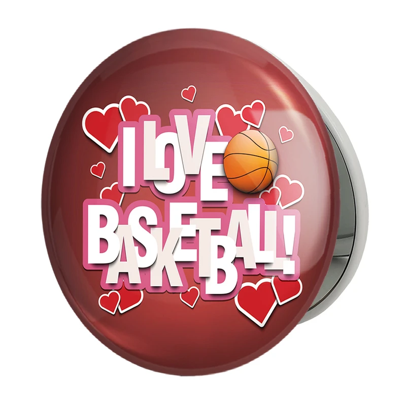 آینه جیبی خندالو طرح بسکتبال Basketball مدل تاشو کد 26457 