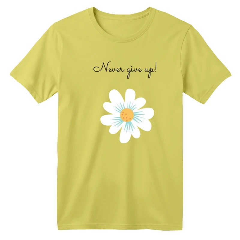 تی شرت آستین کوتاه بچگانه مدل گل بابونه