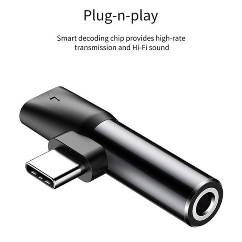 مبدل USB-C به AUX/USB-C بیسوس مدل L41 مناسب برای گوشی های شیائومی