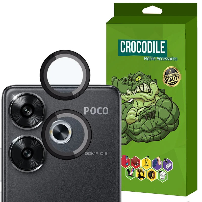 محافظ لنز دوربین کروکودیل مدل C-Ring مناسب برای گوشی موبایل شیائومی Poco F6