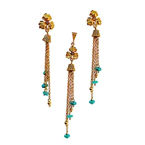 نیم ست نقره زنانه مدل gold 008