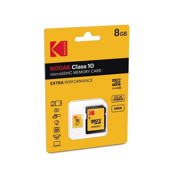 کارت حافظه SDHC کداک مدل V10 کلاس 10 استاندارد C10 سرعت 50mbps ظرفیت 8 گیگابایت کارت حافظه SDHC کداک مدل V10 کلاس 10 استاندارد C10 سرعت 50mbps ظرفیت 8 گیگابایت