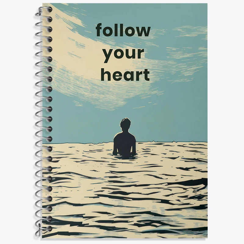 دفتر نت موسیقی 50 برگ خندالو طرح Follow Your Heart کد N2374