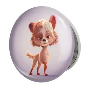 آینه جیبی خندالو طرح صد درصد گرگ Wolf 100% مدل تاشو کد 4811 