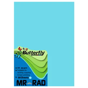 کاغذ رنگی A4 مستر راد کد Bl-50 بسته 50 عددی