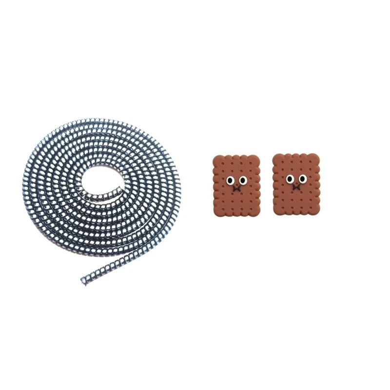 محافظ کابل شارژ و هندزفری مدل Biscuit44 بسته سه عددی 