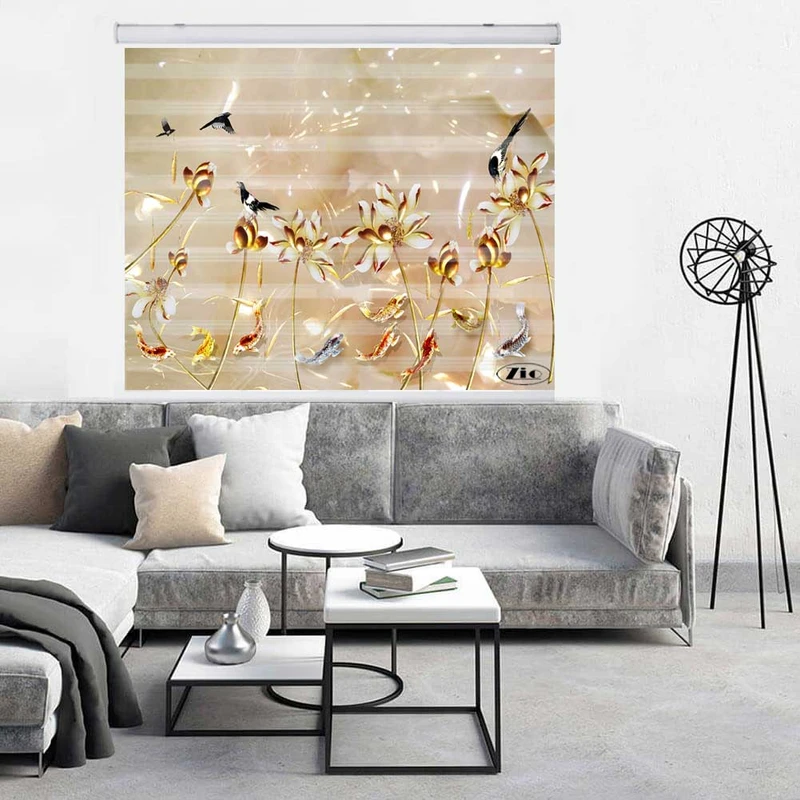 پرده زبرا زیو کد 3D1389 سایز 150x150 سانتی متر