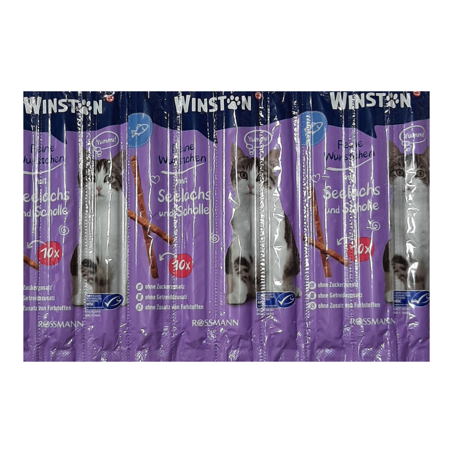 تشویقی گربه وینستون مدل ماهی بسته ۱۰ عددی