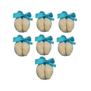 گیفت تولد نوزاد طرح پا پسرانه مجموعه 7 عددی