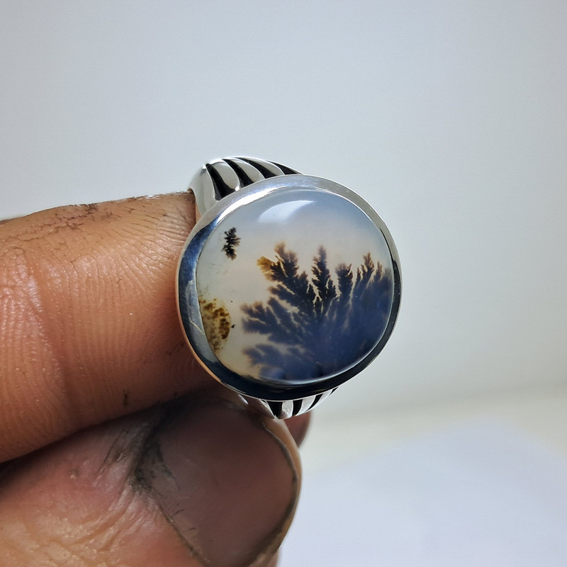 انگشتر نقره عقیق مردانه مدل صفوی شجر