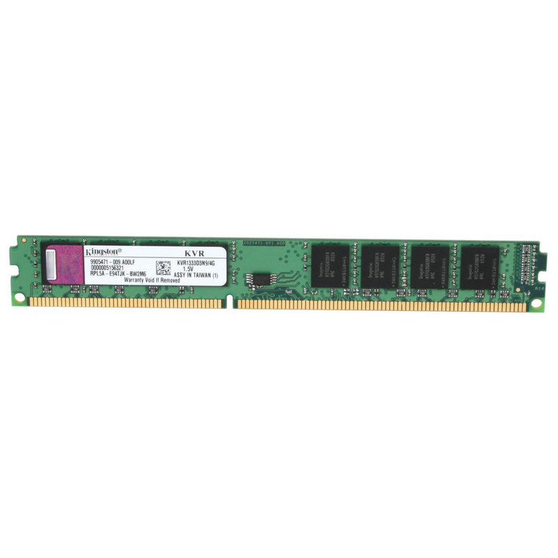 رم دسکتاپ کینگستون مدل KVR1333D3N9/4G ظرفیت 4 گیگابایت DDR3 تک کاناله فرکانس 1333 مگاهرتز تایمینگ CL9 ولتاژ 1.5 ولت نوع ماژول DIMM