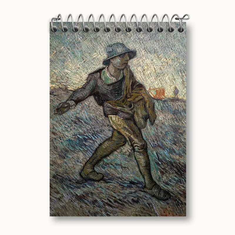 دفتر یادداشت 50 برگ خندالو مدل بذر افشان ونسان ونگوگ (Van Gogh) کد 36818