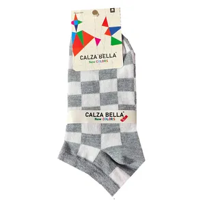 جوراب ساق کوتاه مدل شطرنجی 