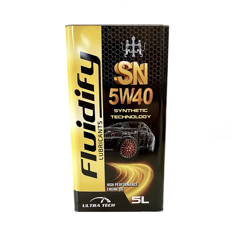 روغن موتور خودرو بنزینی فلو دی فای مدل 5W-40 SN 5W-40 حجم 5 لیتر