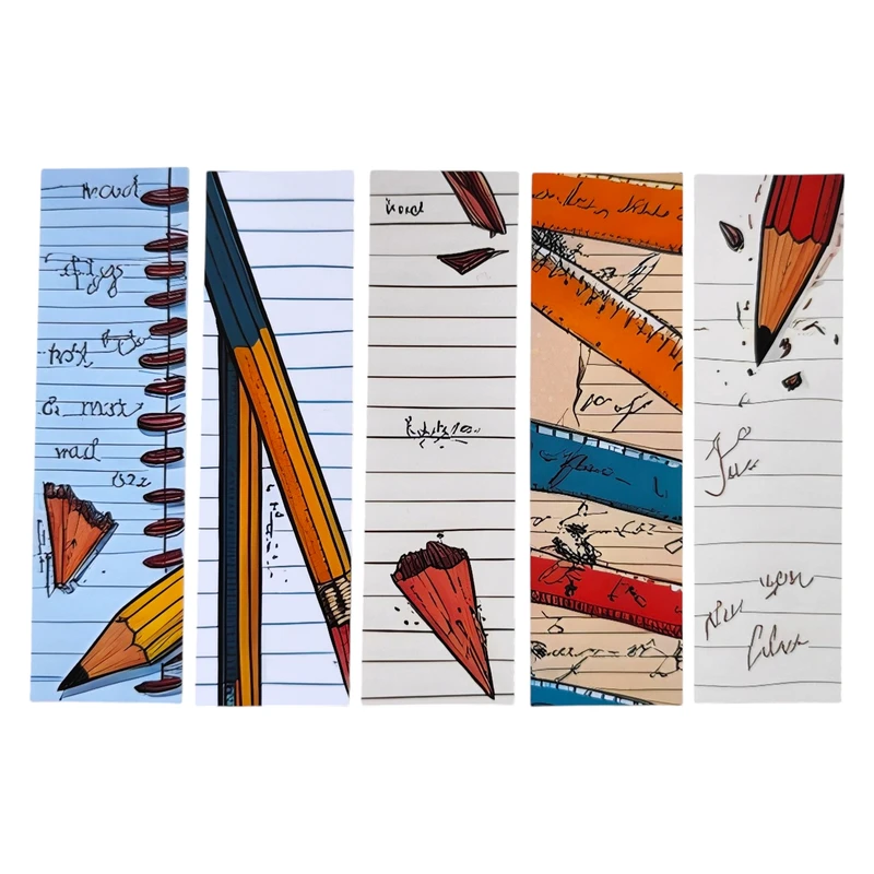 نشانگر کتاب طرح Pencil بسته ۵ عددی