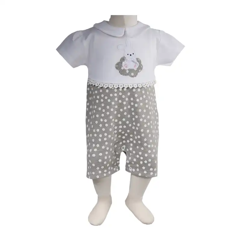 سرهمی نوزادی آدمک مدل خرگوش و گل