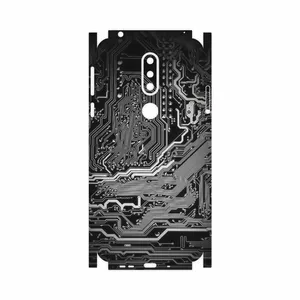 MAHOOT Black Printed Circuit Board-FullSkin Cover Sticker for Nokia 7.1