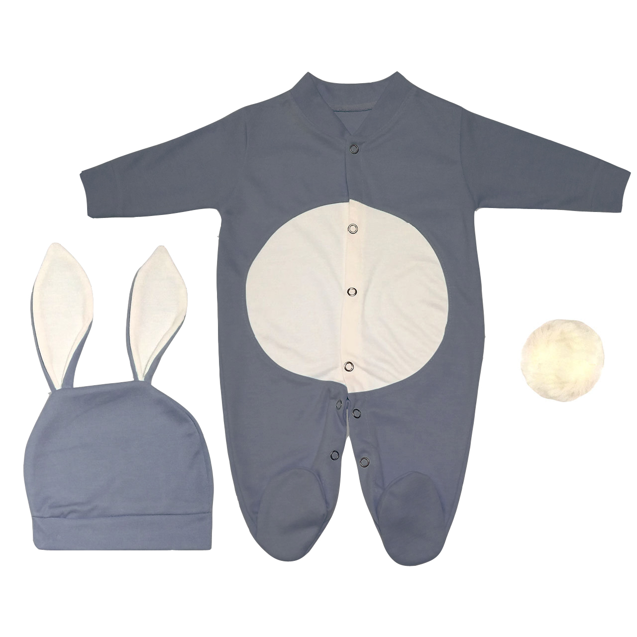 ست سرهمی و کلاه نوزادی مدل S24