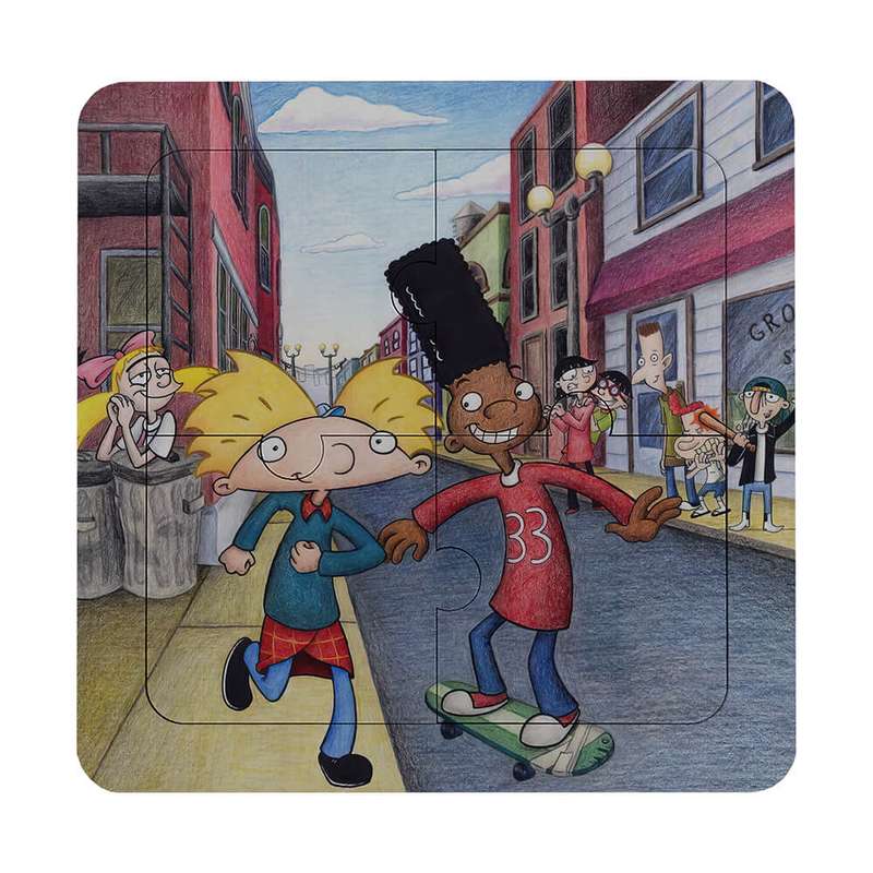 پازل 4 تکه زیگ زاگ مدل hey arnold کد 1023
