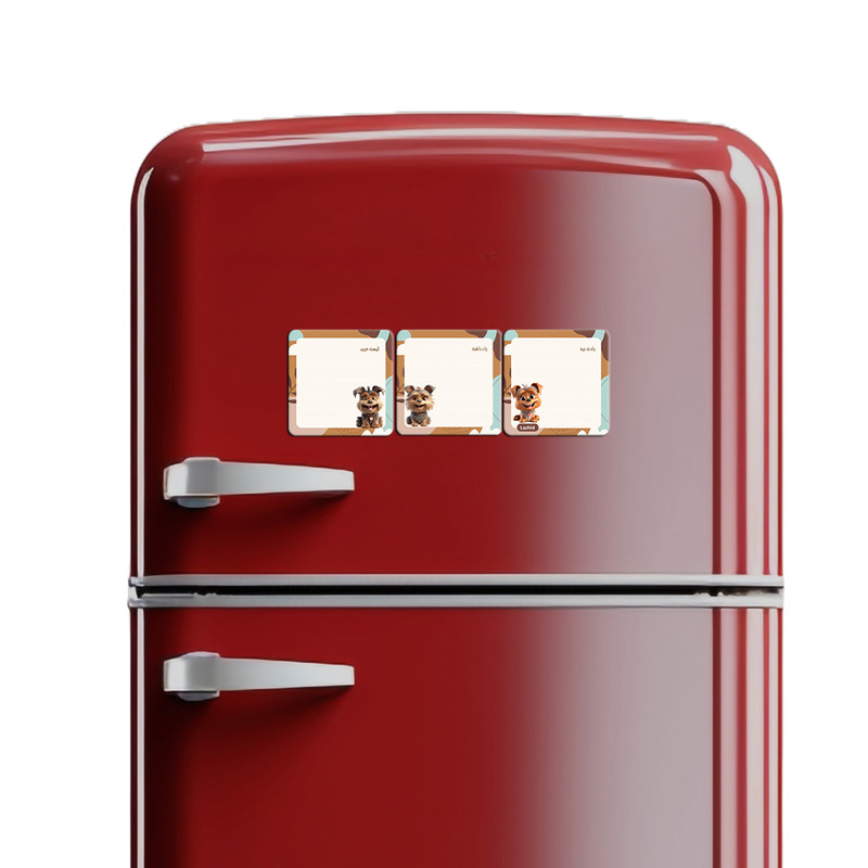 تخته وایت برد لاژید مدل برنامه ریزی سایز 9X9 سانتی متر مجموعه 3 عددی