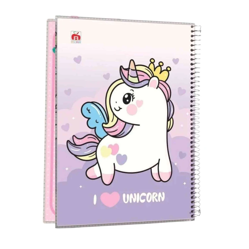 دفتر مشق 50 برگ آلما طرح UNICORN مدل طلقی کد 7598