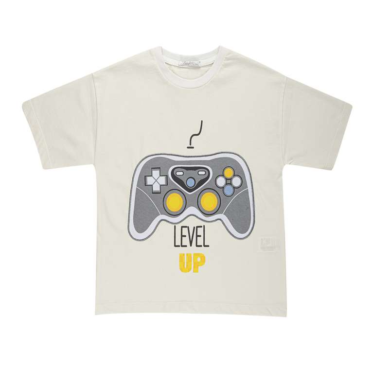 تی شرت آستین کوتاه پسرانه فیورلا مدل level up کد 45062