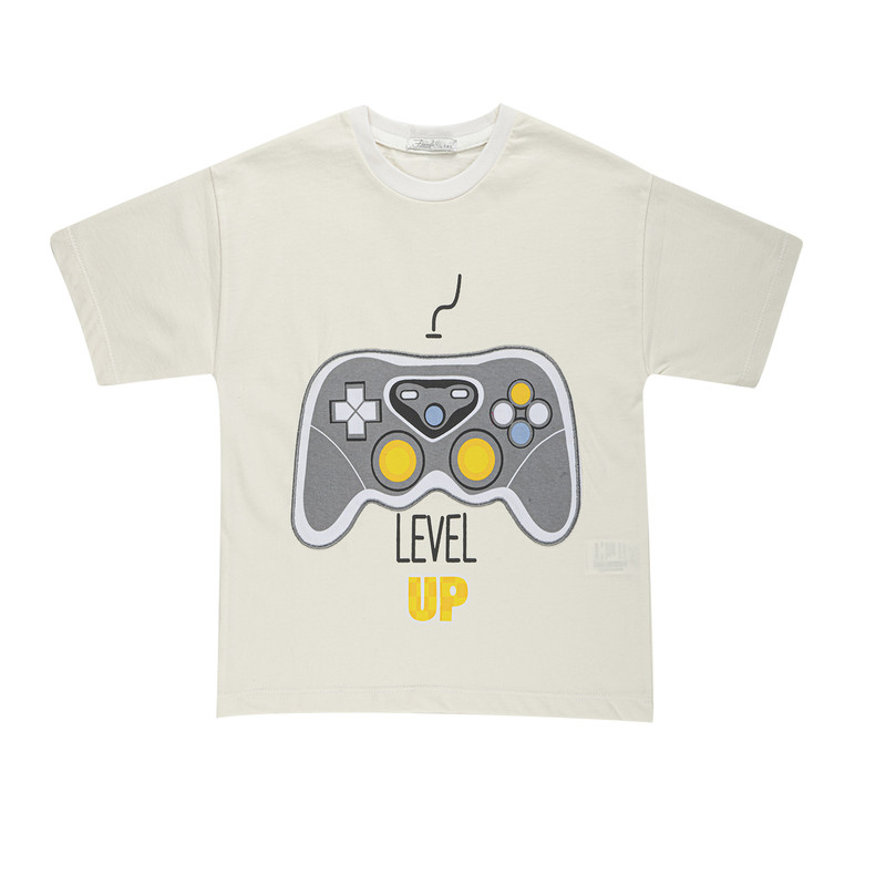 تی شرت آستین کوتاه پسرانه فیورلا مدل level up کد 45062