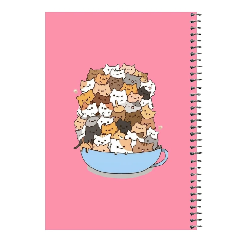 دفتر مشق 80 برگ اس جی مدل گربه های فنجانی   