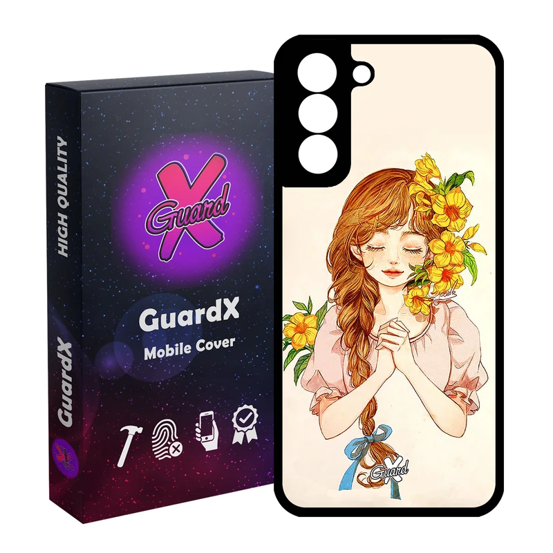 کاور گارد ایکس طرح دختر مدل Glass10317 مناسب برای گوشی موبایل سامسونگ Galaxy S21 FE