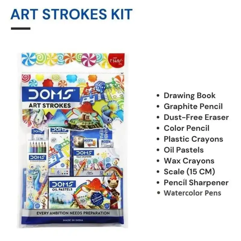 بسته نقاشی برند دمس مدل ART STROKES مجموعه 9 عددی