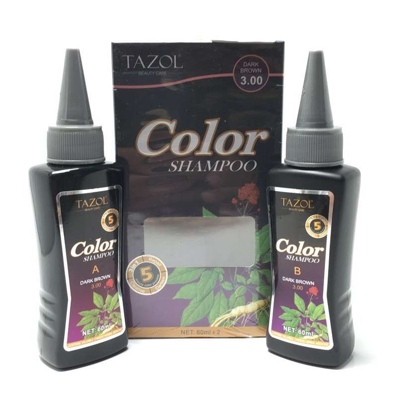 شامپو رنگ مو تزول شماره 3.0 حجم 60 میلی لیتر رنگ قهوه ایی تیره بسته 2 عددی شامپو رنگ مو تزول شماره 3.0 حجم 60 میلی لیتر رنگ قهوه ایی تیره بسته 2 عددی