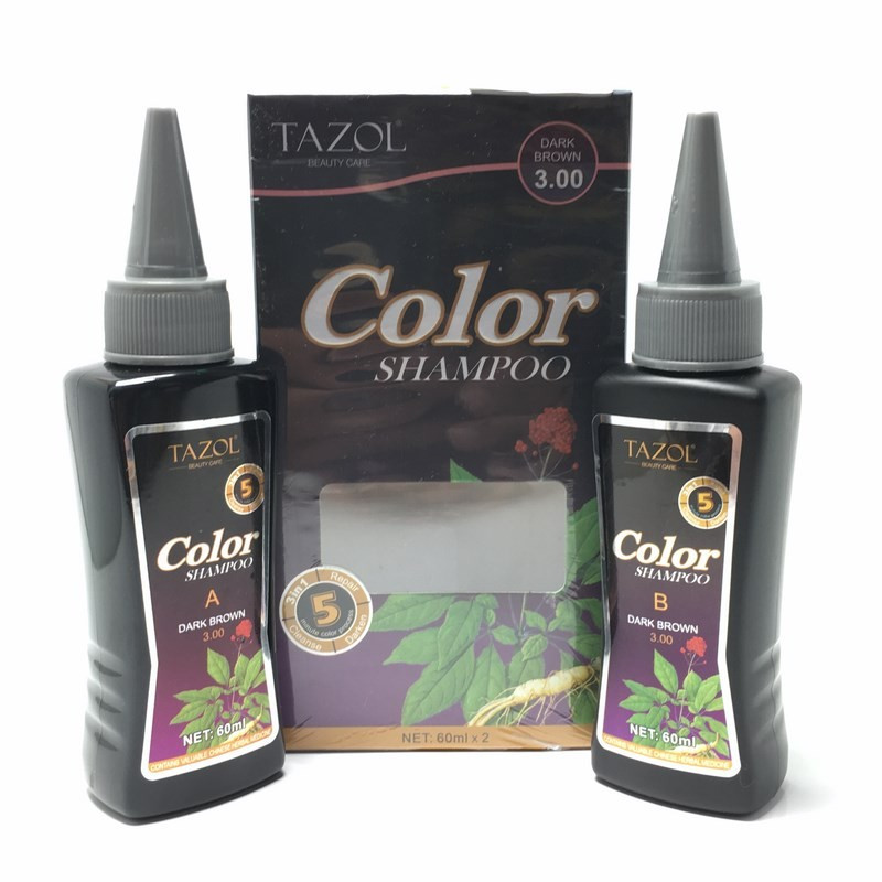 شامپو رنگ مو تزول شماره 3.0 حجم 60 میلی لیتر رنگ قهوه ایی تیره بسته 2 عددی شامپو رنگ مو تزول شماره 3.0 حجم 60 میلی لیتر رنگ قهوه ایی تیره بسته 2 عددی