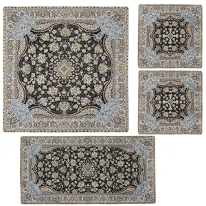 ست 4 تکه رومیزی ترمه مدل نگین