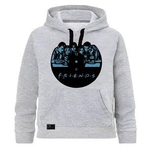 هودی دخترانه مدل Friends کد A03 رنگ طوسی