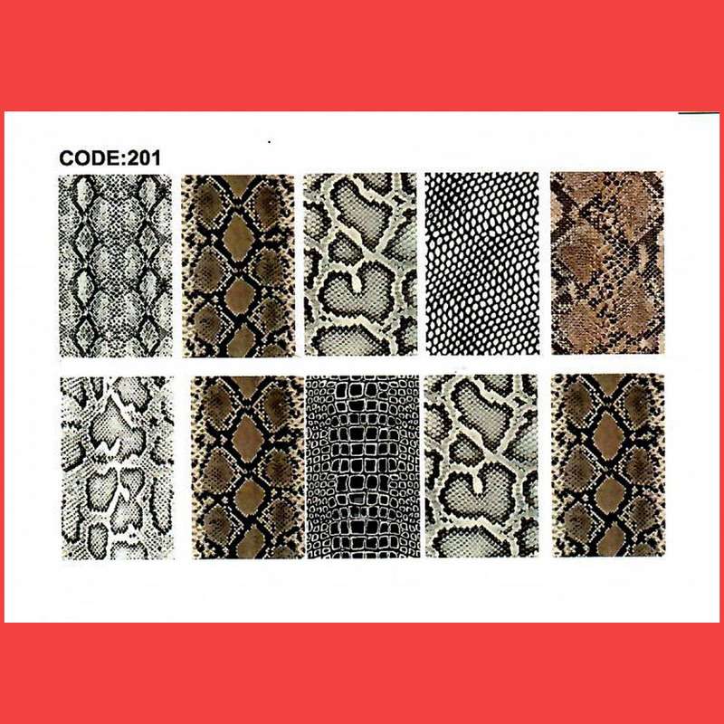 استیکر طراحی ناخن مدل پوست ماری کد C201 استیکر طراحی ناخن مدل پوست ماری کد C201
