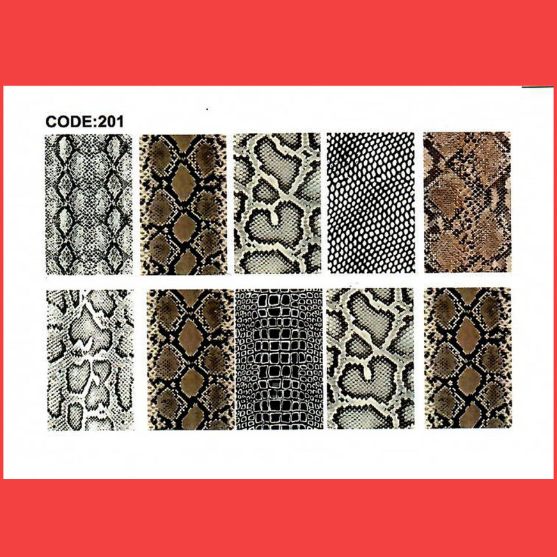 استیکر طراحی ناخن مدل پوست ماری کد C201 استیکر طراحی ناخن مدل پوست ماری کد C201