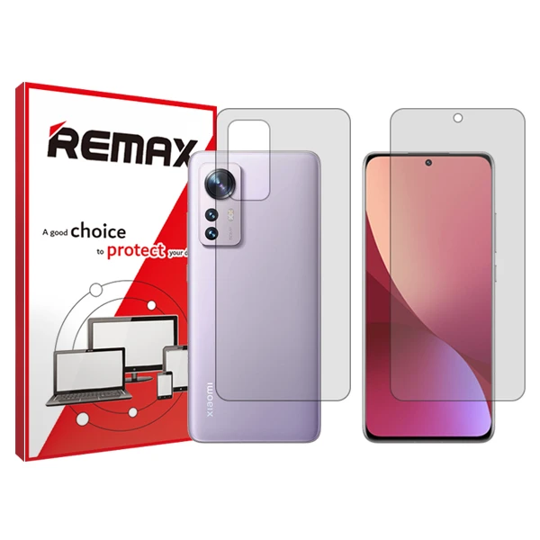 محافظ صفحه نمایش شفاف ریمکس مدل Resistant مناسب برای گوشی موبایل شیائومی 12X به همراه محافظ پشت گوشی 