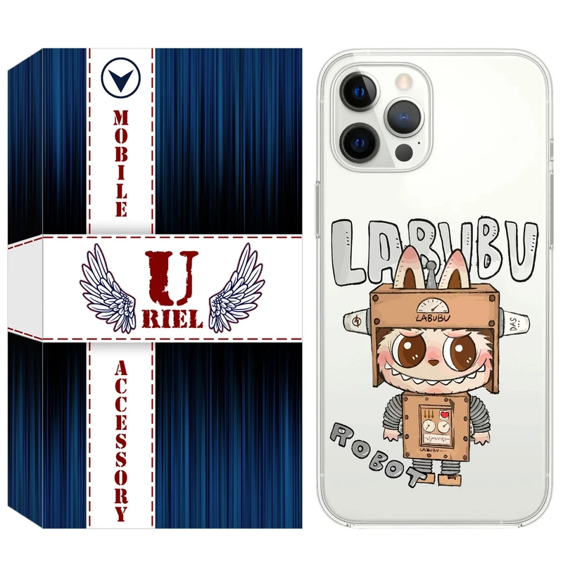 کاور یوریل مدل Clear کد 121 طرح لبوبو Labubu مناسب برای گوشی موبایل اپل iPhone 13 Pro