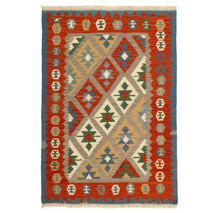 گلیم دستبافت یک و نیم متری مدل قشقایی کد 542831