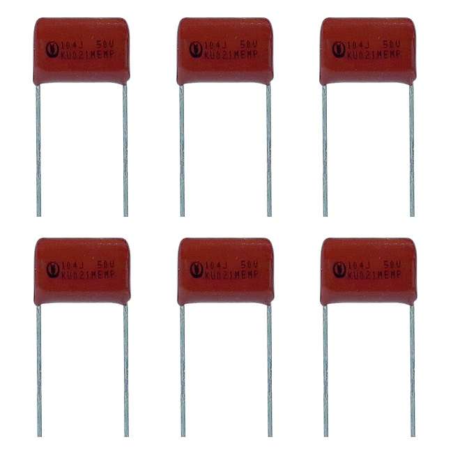 خازن 100 نانو فاراد 50 ولت مدل TPC-10450 بسته 6 عددی