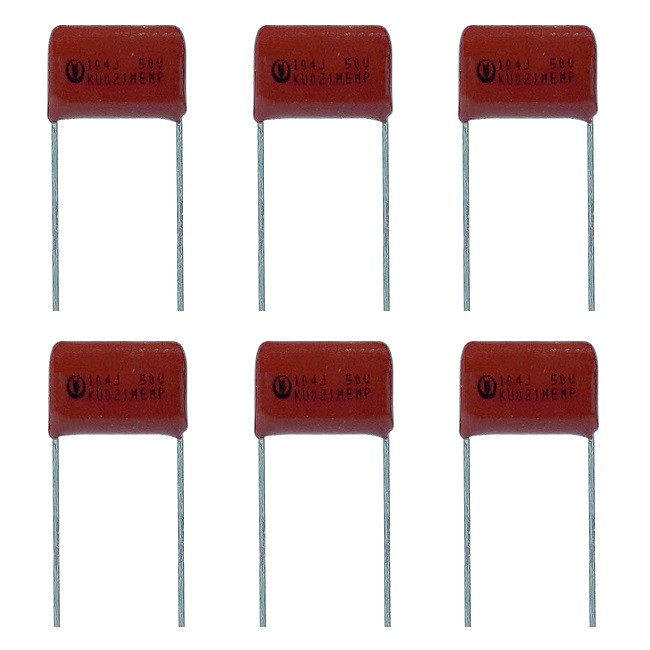 خازن 100 نانو فاراد 50 ولت مدل TPC-10450 بسته 6 عددی