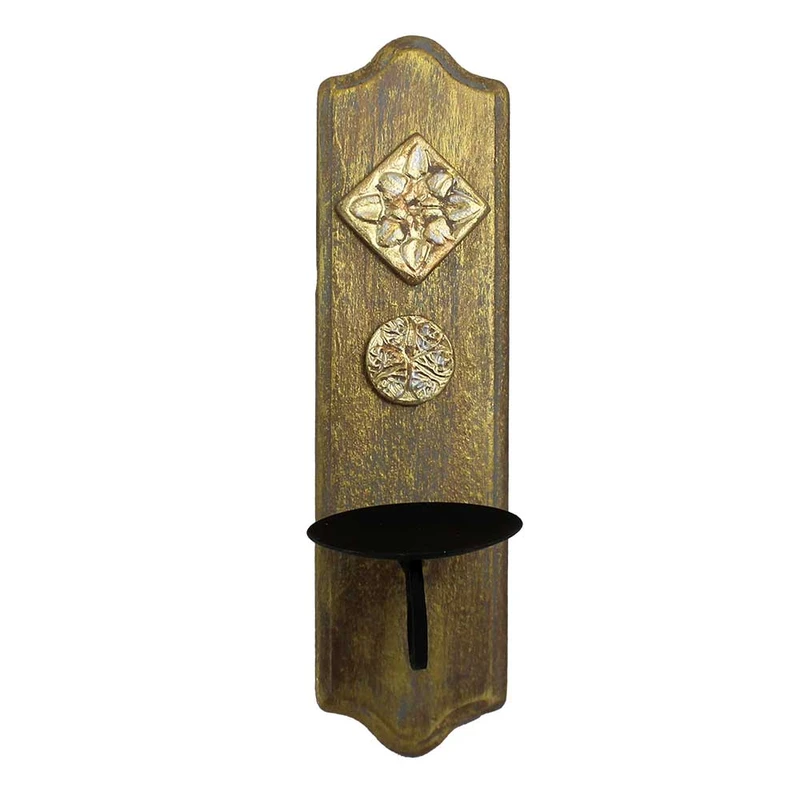 جاشمعی چوبی مدل دیواری طرح کاشی و فرفورژه