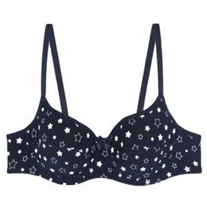 سوتین زنانه مدل HNX طرح ستاره سرمه ای