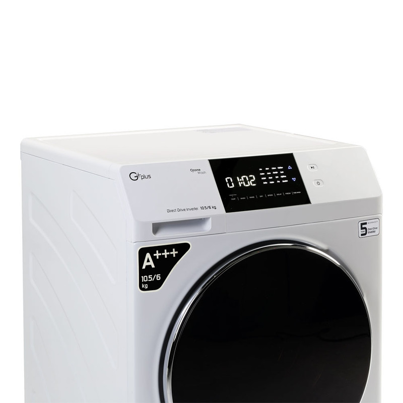 ماشین لباسشویی جی پلاس مدل GWM-KD1069W ظرفیت 10.5 کیلوگرم