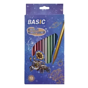 مداد رنگی 12 رنگ بیسیک مدل متالیک