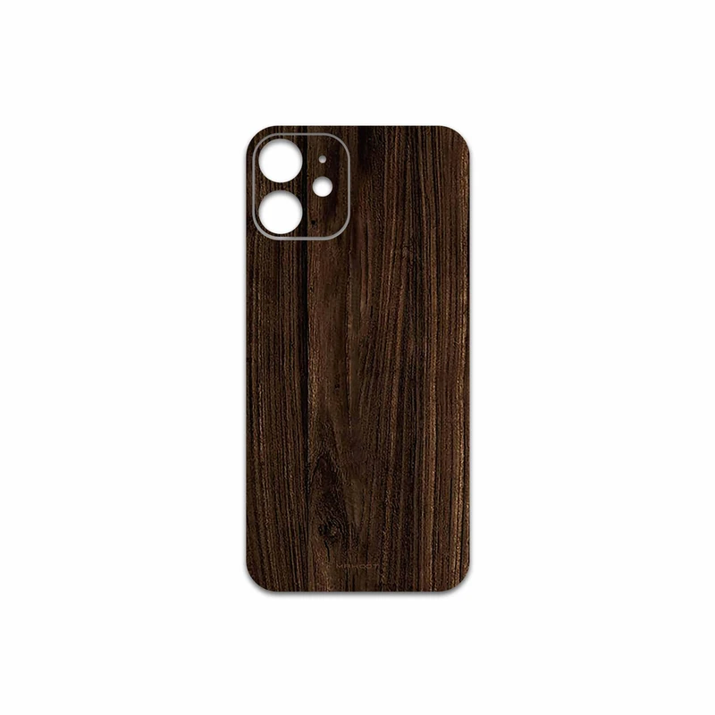 برچسب پوششی ماهوت مدل Dark Walnut Wood مناسب برای گوشی موبایل اپل iPhone 12 mini