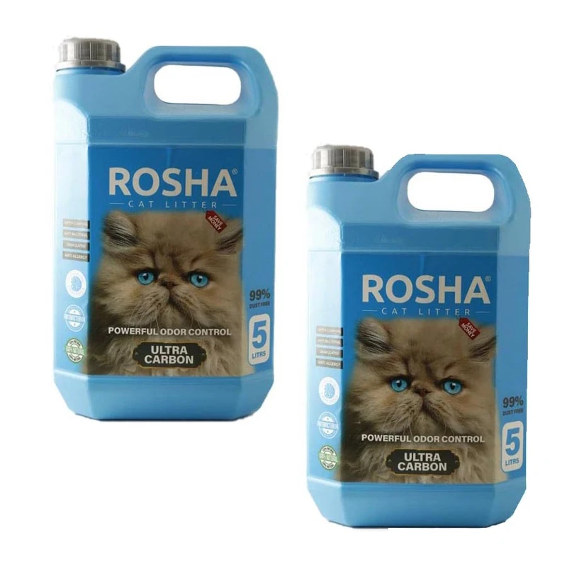 خاک گربه روشا مدل سوپر کلامپ وزن 15 کیلوگرم مجموعه دو عددی