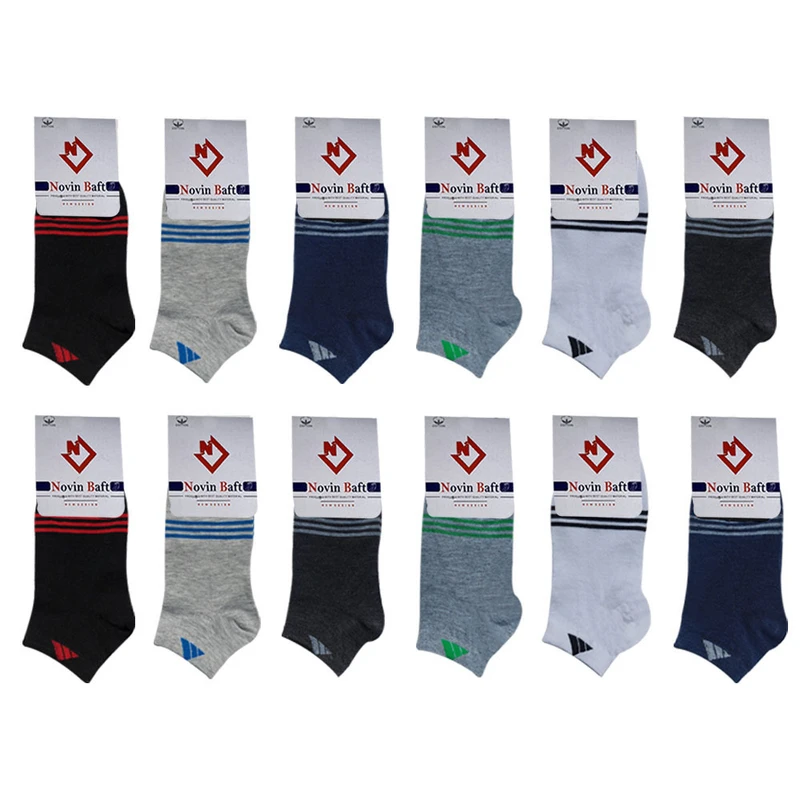 جوراب ساق کوتاه زنانه مدل K6 بسته 12 عددی