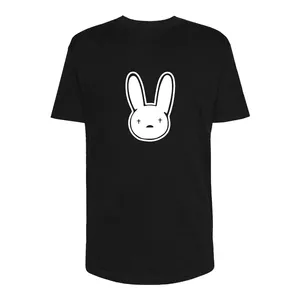 تی شرت لانگ زنانه مدل Bad Bunny کد Sh120 رنگ مشکی