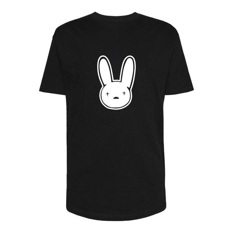تی شرت لانگ زنانه مدل Bad Bunny کد Sh120 رنگ مشکی